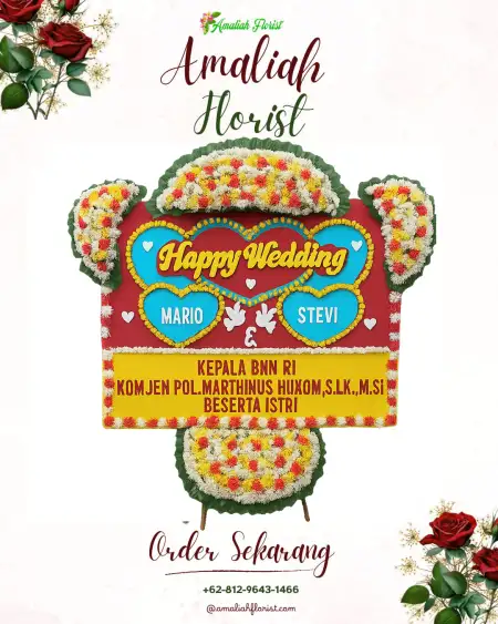 Papan Bunga Pernikahan Tebluru